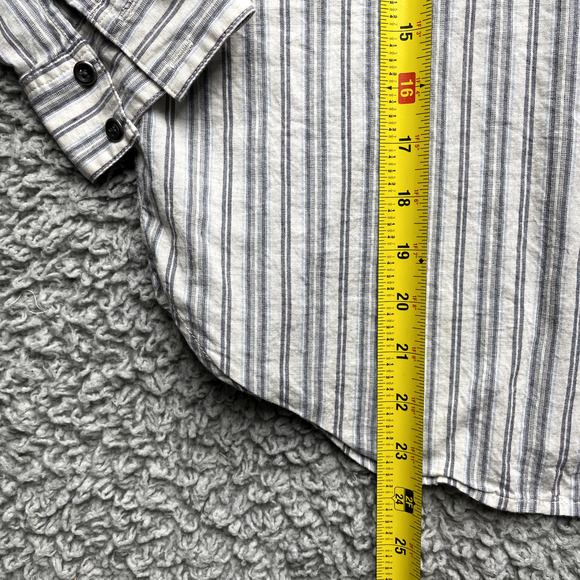 Vince Button Up Shirt Womens Small Oversized Boxy Striped Long Sleeve - Picture 7 of 9